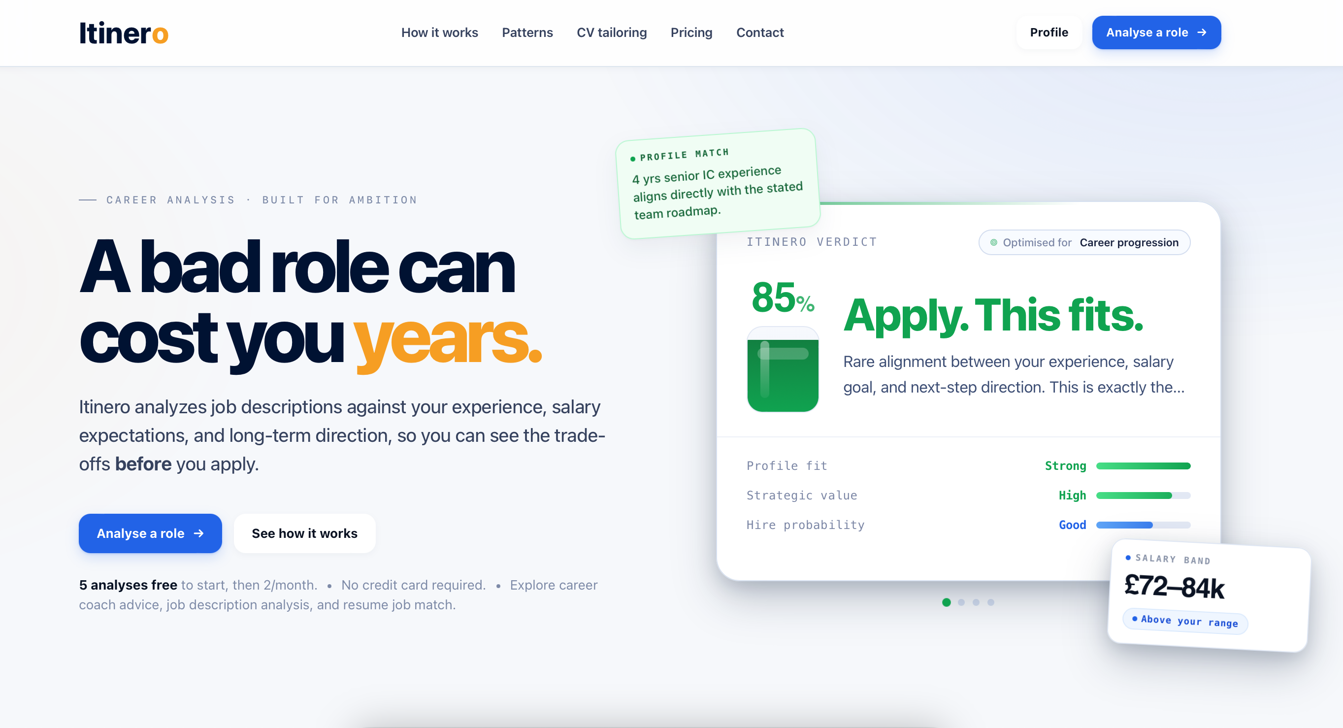 Itinero homepage hero screenshot